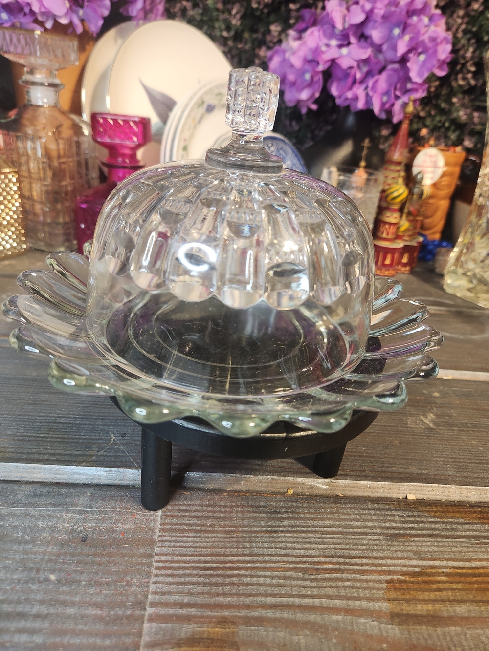 Clear Glass Dome W/ Platter, Entertainment, Catering, Party, Home Decor, - Picture 3 of 9